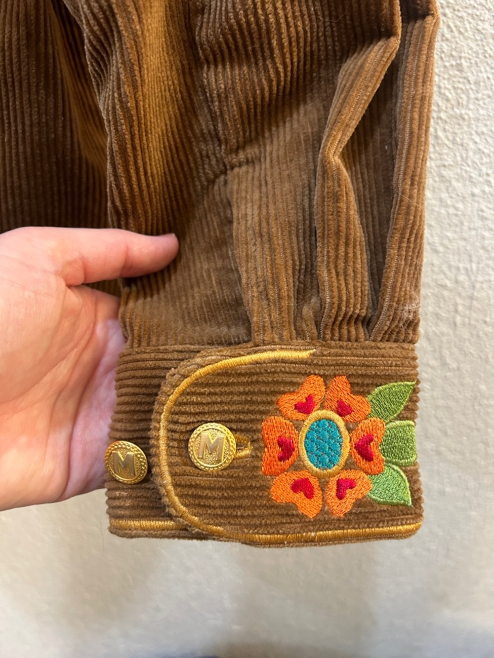 Vintage Bob Macke Embroidered Corduroy Chore Jacket Size Large - Picture 5 of 14
